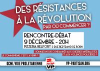 Rencontre débat Des résistances à la Révolution ?. Le mardi 9 décembre 2014 à belfort. Belfort.  20H00